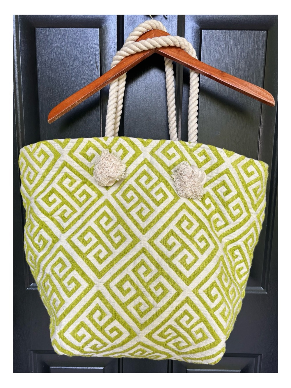 NWT Anthropologie Geometric Design Tote Bag - Picture 4 of 11